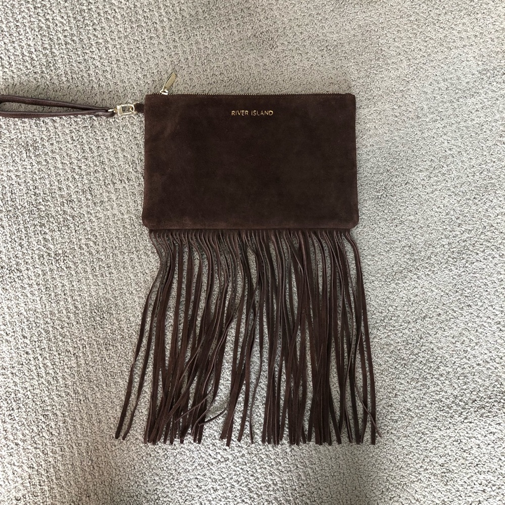 River Island Leather Wristlet